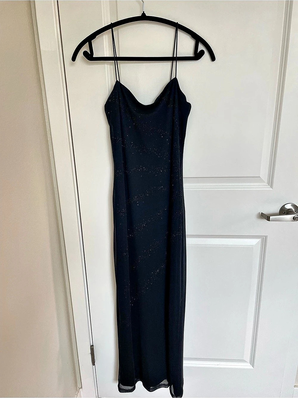 BYER TOO! Vintage Y2K Black beaded Maxi Dress Size Small Like New
